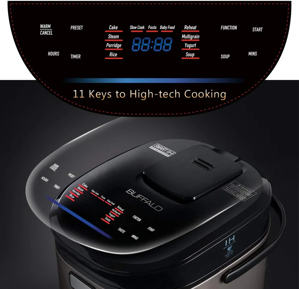 Buffalo Titanium Grey IH SMART Rice Cooker