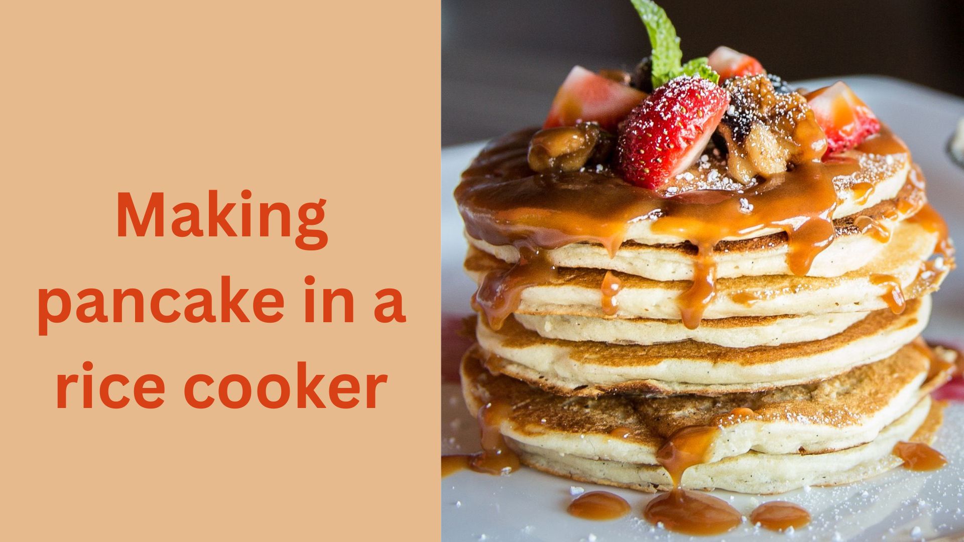 Making pancake in a rice cooker