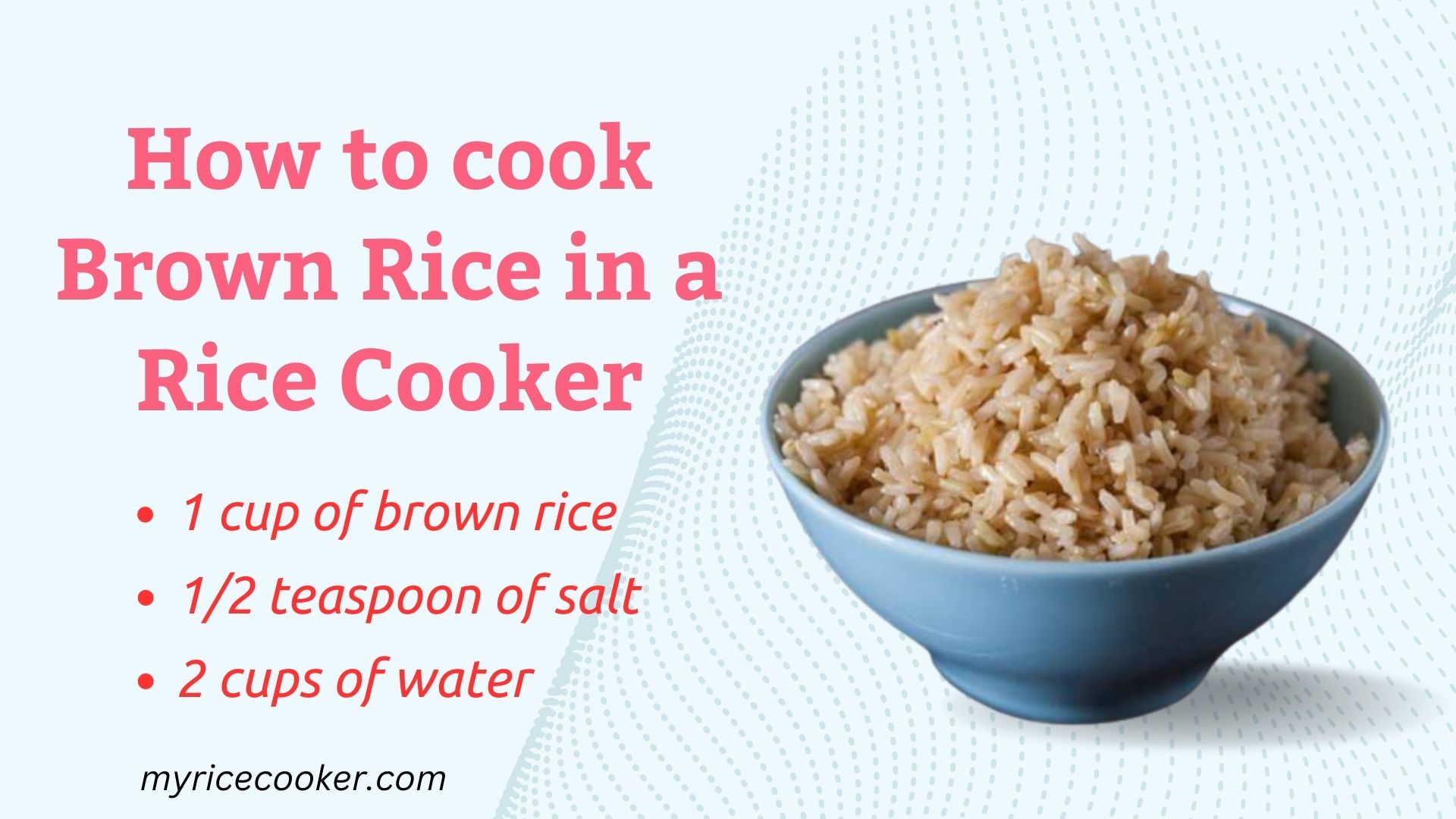 how to cook brown rice in a rice cooker